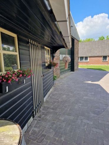 Partij Antieke trommel betonstraatsteen 6cm mangaan OP=OP