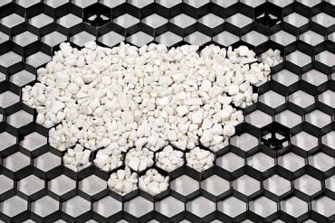 Nidagravel Grit panels Black 120x80x3 cm