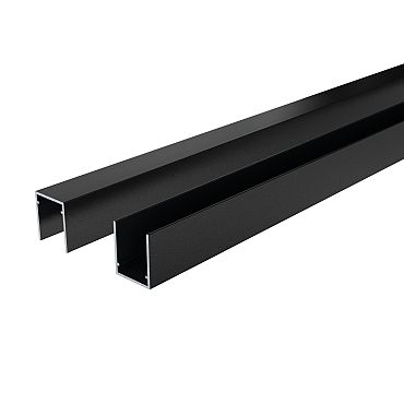 Boston Alu U-lijst start/top L175cm RAL9005 25x30mm zonder connectoren