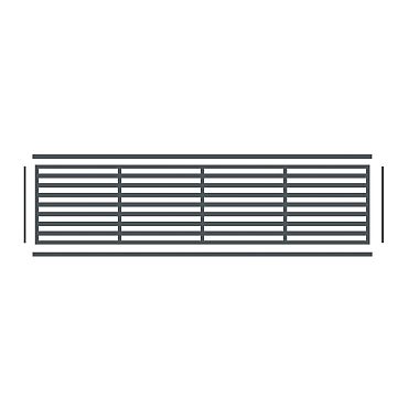 Boston Decopaneel Paxos horizontaal 45x175 cm dikte 2 mm RAL7016 (1008)