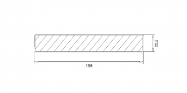 WPC 22,5x138mm Fiberdeck Harmony Cedar kantplank massief