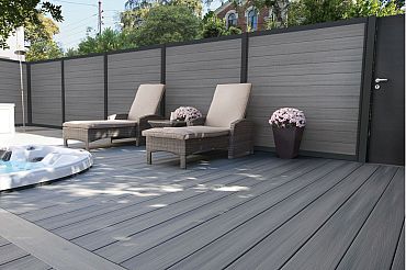 WPC Premium fence board Dark Grey 21x160mm (wb 150mm) L-178cm