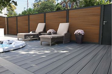 WPC Premium fence board Teak  21x160mm (wb 150mm) L-178cm