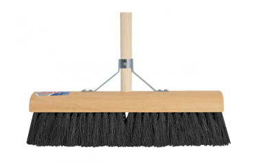 Zaalveger – Zachte bezem – Paardenhaarmengsel – 40 cm – Houten steel – 150 cm