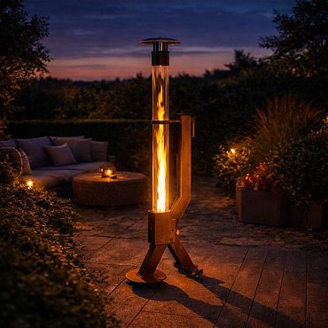Pellet terrasverwarmer - Rocket - Corten