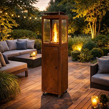 Pellet terrasverwarmer - Square - Corten