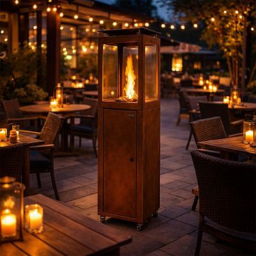 Pellet terrasverwarmer - Square - Corten