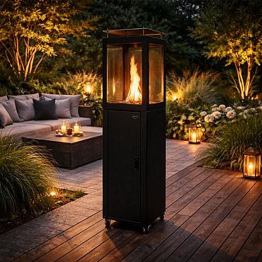 Pellet terrasverwarmer - Square - Zwart