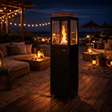 Pellet terrasverwarmer - Square - Zwart