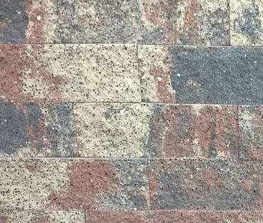 Splitrock tricolore hoekstuk 29x13x11 cm met geknipte kopse kant