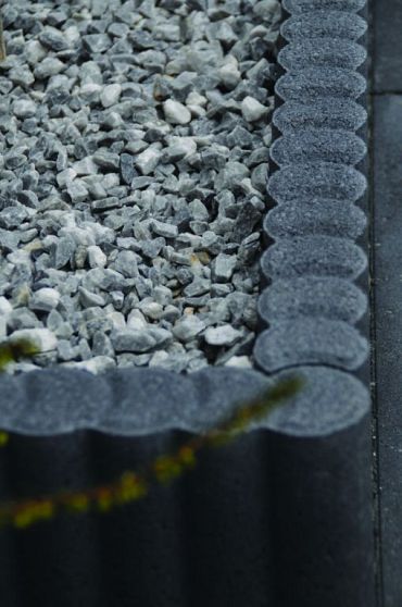 Mini Rondobandpalissade 6x40x50 cm Zwart