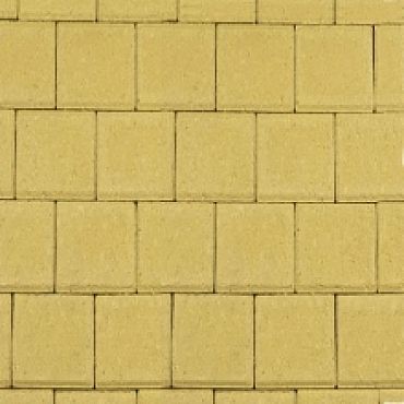 Betonstraatsteen half 8 cm geel komo