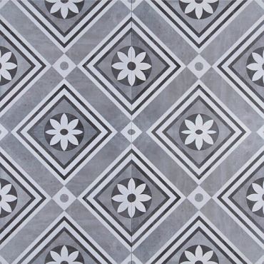 GeoCeramica® 60x60x4 Concreet Flower Decor