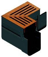 ACO Slim-Line hoekstuk + Corten rooster