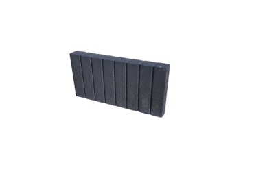 Mini Quadrobandpalissade 6x25x50 cm Zwart
