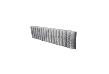 Rondobandpalissade 8x25x100 cm Zwart