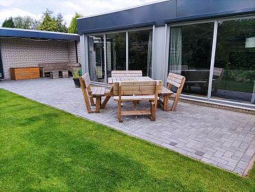 Betonstraatsteen 6 cm grijs/zwart komo