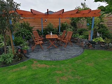 Stonique trommel 21x14x7 cm grijs/zwart