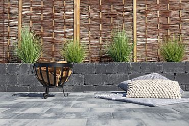 Linea trommel 15x15x30 cm Antraciet