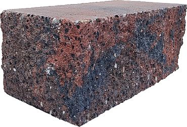 Splitrock bruin/zwart hoekstuk 29x13x11 cm met geknipte kopse kant