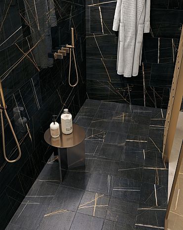 GeoCeramica® 60x60x4 Saint Laurent Noir