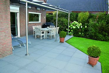 Tibet Dark Grey Gevlamd 80x80x3 cm Gevlamd