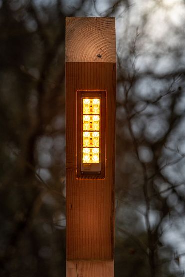 STRATO - 150x150x3300mm + 1000mm ingraven - Kastanje - Amber - Kabel