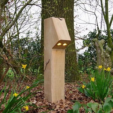 PERI 100 - 90x90x500mm + 500mm ingraven - Accoya - Amber - Kabel