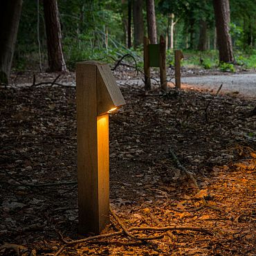 PERI 100 - 90x90x500mm + 500mm ingraven - Eiken - 2.700K - Kabel