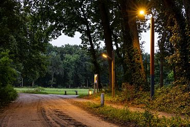 ALTO - 180/200x4800mm + 1200mm ingraven - Kastanje - Amber - Kabel