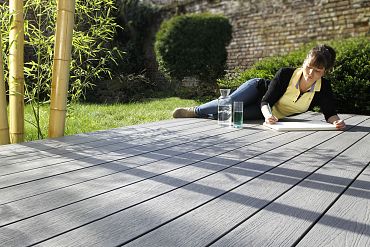 WPC 22,5x210mm Fiberdeck Premium RHK Dark Grey