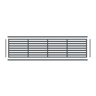 Boston Decopaneel Paxos horizontaal 45x175 cm dikte 2 mm RAL7016 (1008)