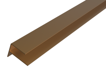 WEO35-60 Alu F-profiel Teak L-300cm 65x80mm - RAL8024