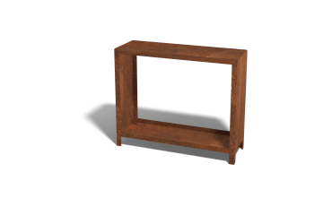 Cortenstaal houtopslag 100x120x40