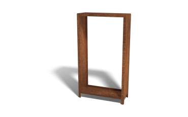 Cortenstaal houtopslag 180x100x40