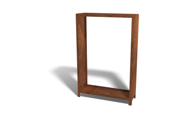 Cortenstaal houtopslag 180x120x40