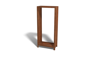 Cortenstaal houtopslag 180x80x40