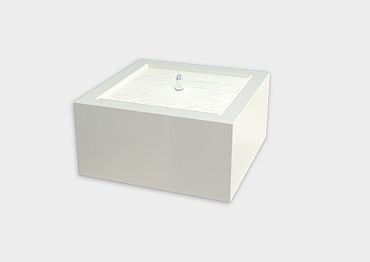 Aluminium watertafel 100x100x40-RAL9010 (wit)-Inclusief LED-verlichting