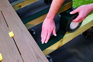 Cobra Bitudeck afdekband 7,5cm x 10m voor houten balk