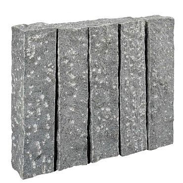 Palissades Tibet Dark Grey 75x12x12 cm 2x pineappled, 4x gekloofd