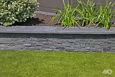 Stone Panels Black Quarzite 60x15x1,5-2,5 cm Breukruw