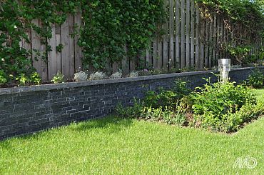 Stone Panels Black Quarzite 60x15x1,5-2,5 cm Breukruw