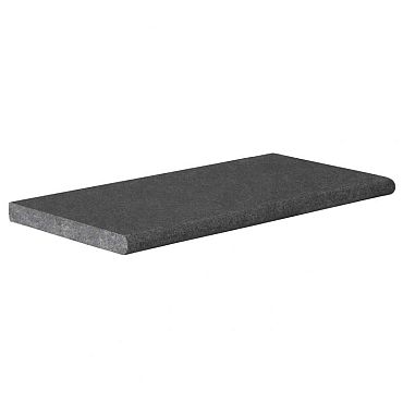Zwembadrand Vietnam Black recht bullnose 60x30x3 cm Riven
