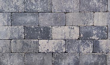 Stonique trommel betonstraatsteen 6 cm Grijs/Zwart