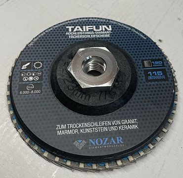 Taifun 120 Zwart / Midden-50 Diamant Lamellen / 50 Silicium Carbide Lamellen