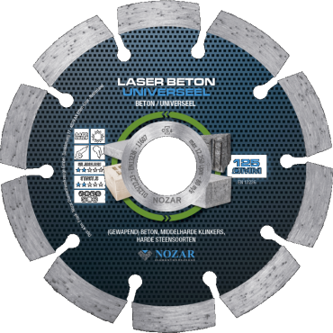 Beton Universeel 125x22,23mm