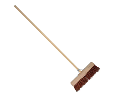 Kamerveger - Kokos - 30cm - Houten steel 150cm