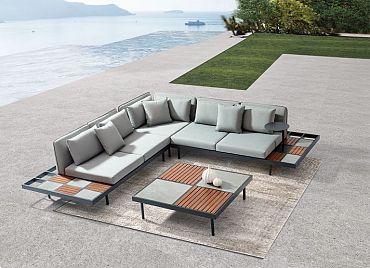Loungeset Bali Smoked Grey/Dark Grey