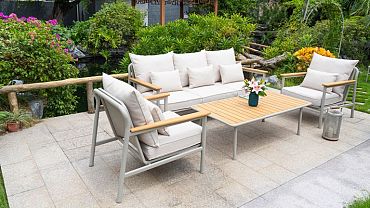 Loungeset Bora Bora Alu/Beige