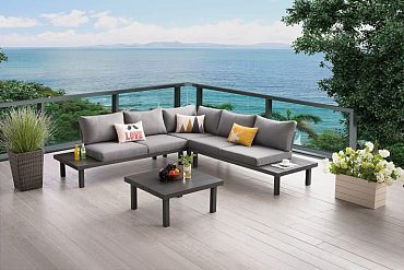 Loungeset Cuba Frost White/Light Grey